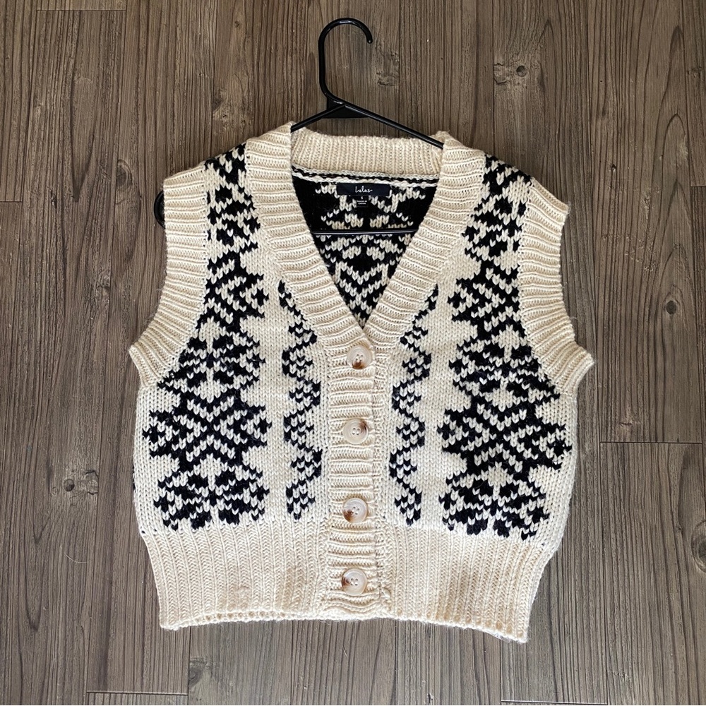 LULUS Mountain Crest Cream Vest